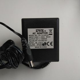 Блок питания адаптер dve ac adapter 9v 1A 9в 1а