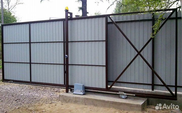 Откатные ворота под ключ с установкой
