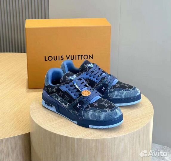 Кроссовки Louis Vuitton LV Trainer Деним