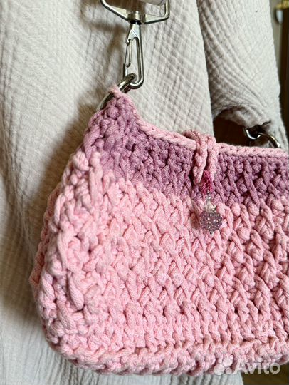 Сумка женская через плечо вязаная