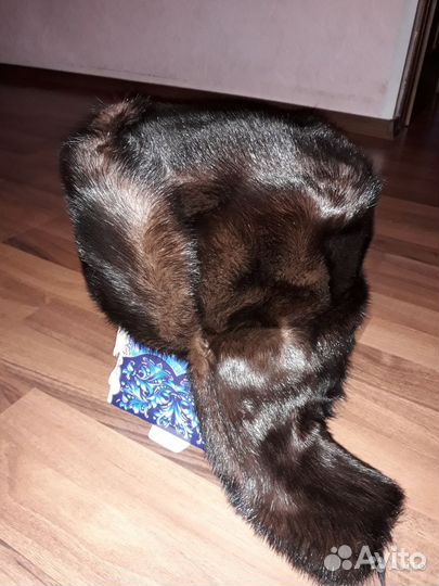 Шапка-ушанка из меха норки