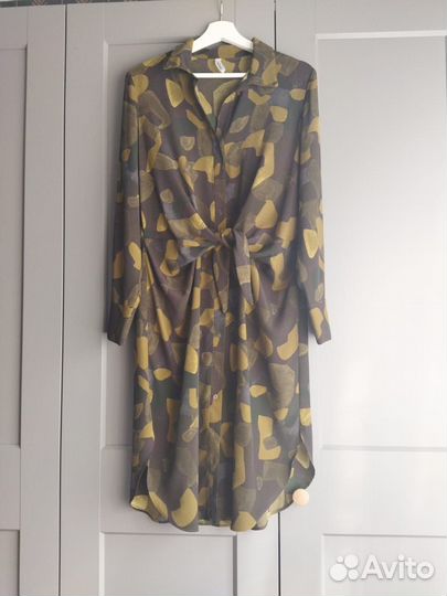 Платье с камуфляжным принтом Mango