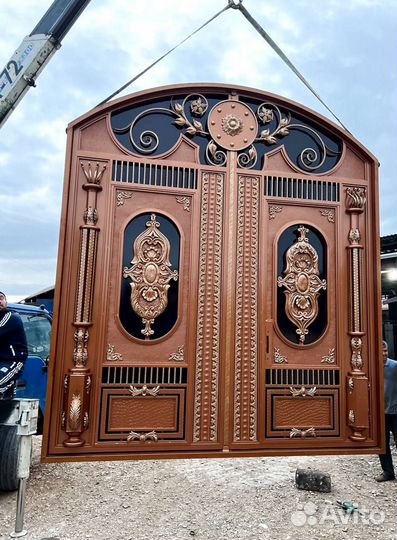 Ворота серые на заказ