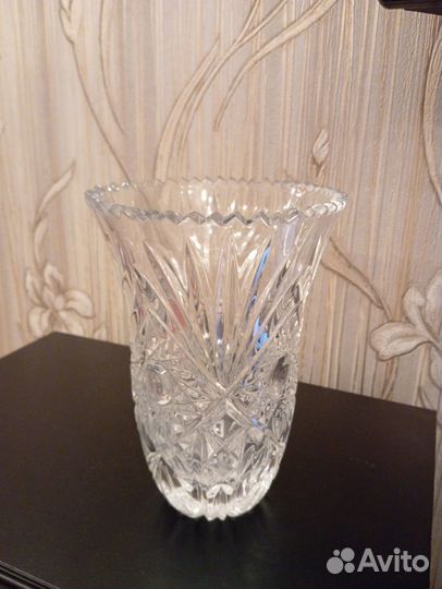 Хрустальная ваза для цветов Чехословакия