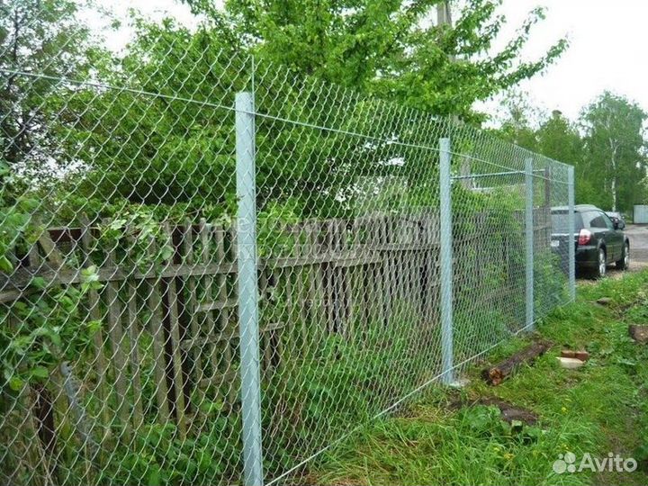 Забор из сетки рабицы