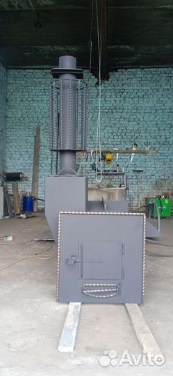 Печь для бани на 3 помещения с закрытой каменкой