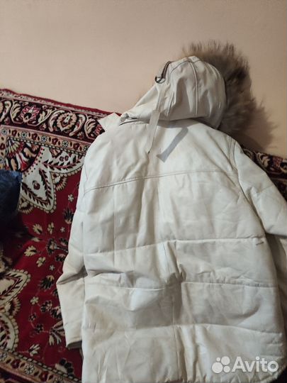 Пуховик мужской кожаный