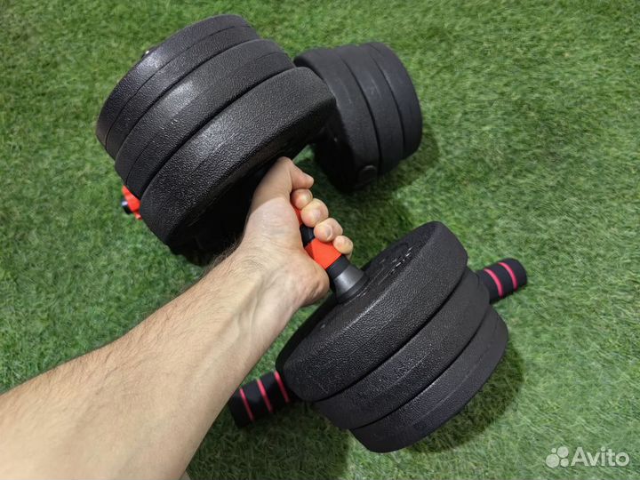 Тренировочные комплекты гантелей и штанг