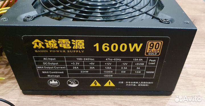 Блок питания 1600w