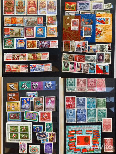 Альбом с марками спорт Ленин СССР