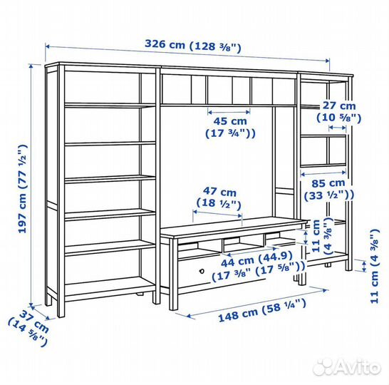 IKEA Hemnes комбинация шкаф стеллаж комод тумба