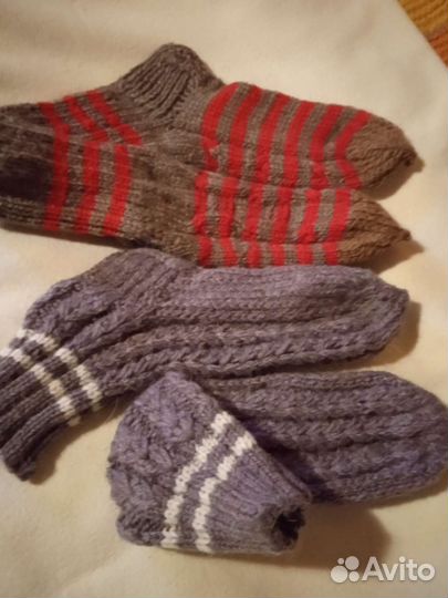 Шерстяные носки варежки