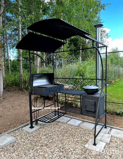 Мангал с крышей