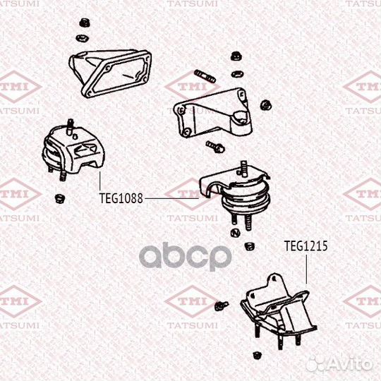 Опора двигателя зад TEG1215 tatsumi