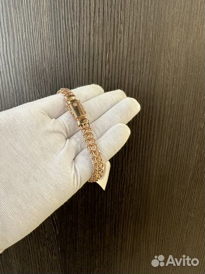 Браслет питон серебро в позолоте 9мм ширина