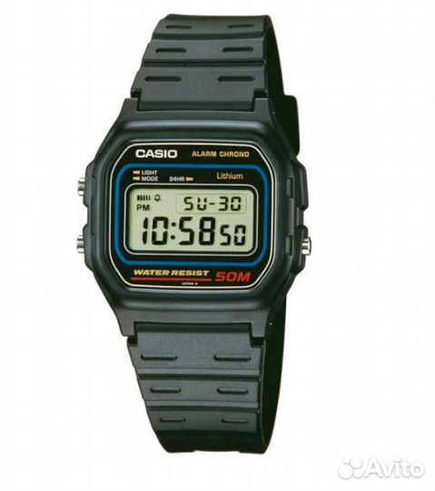 Японские часы Casio Collection W-59-1 с подсветкой