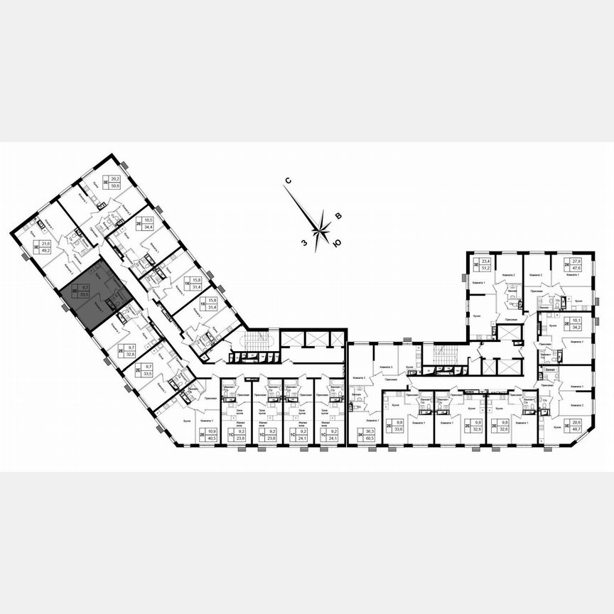 1-к. квартира, 33,5 м², 19/21 эт.