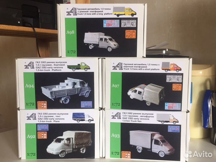 Сборная модель газ 3302 1:72 от Alex Miniatures