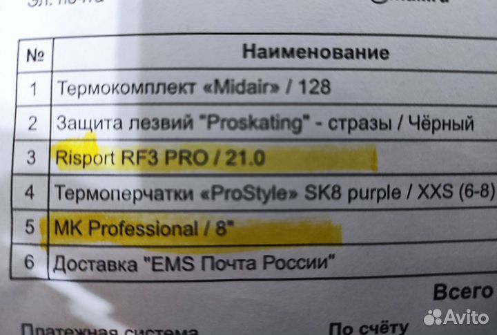 Фигурные коньки Risport RF3 pro размер 21.0