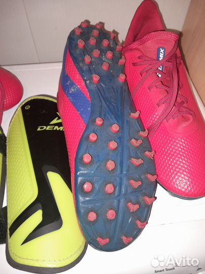 Футбольные бутсы +защита для улицы