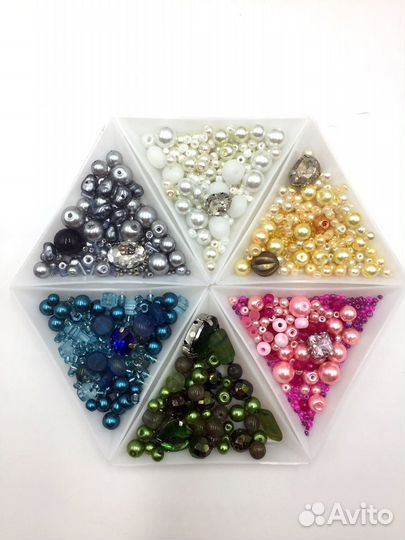 Бусины, жемчуг, бисер для рукоделия