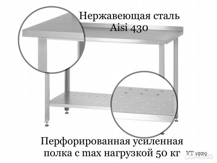 Стол производственный металлический новый