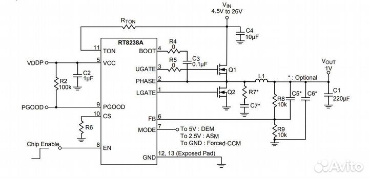 Микросхема RT8238A CP