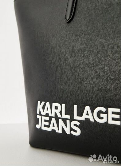 Новая кожаная сумка шопер karl lagerfeld нат кожа