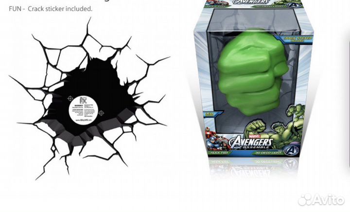 Светильник кулак халка