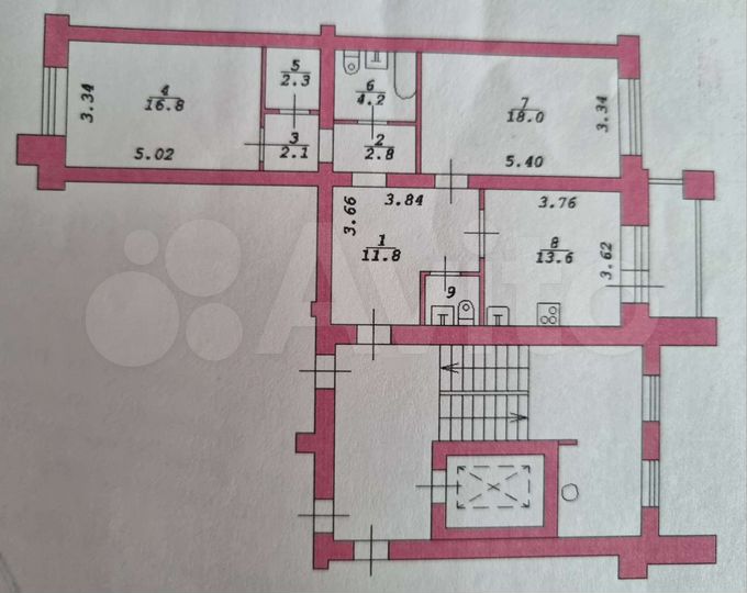 2-к. квартира, 73,4 м², 3/10 эт.
