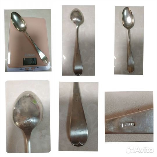 Ложки столовые серебро, 19 век, 84 пр