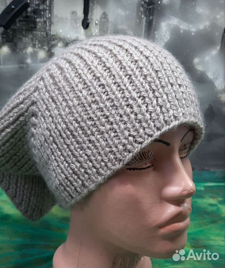 Шапка-косынка из ангоры