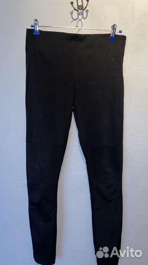 Брюки скинни леггинсы zara черные 46-48 бу