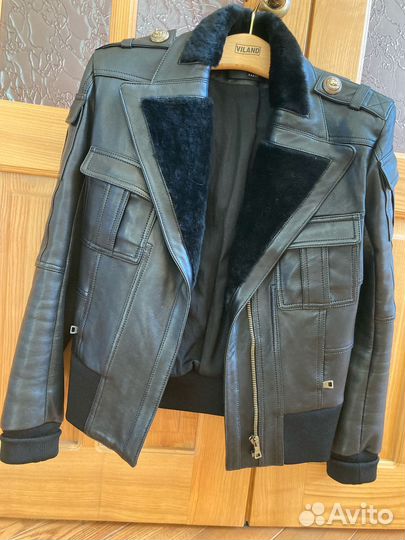 Balmain кожаная куртка