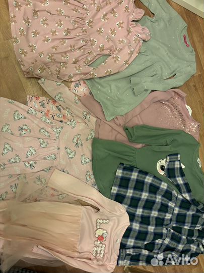 Пакет с платьями р.122-128