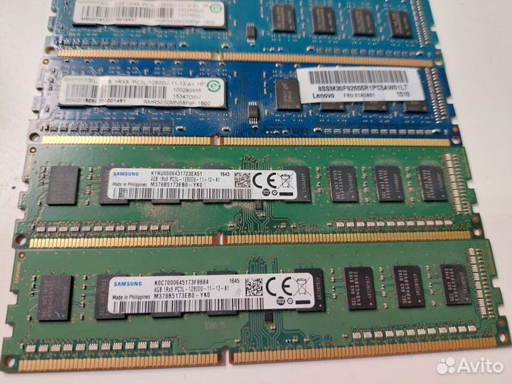 4GB DDR3 и DDR3L несколько разных планок