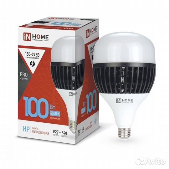 Лампа светодиодная IN home 100Вт E27-Е40 6500K
