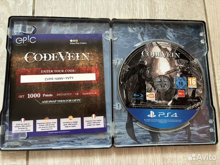 Code Vein Steelbook ps4