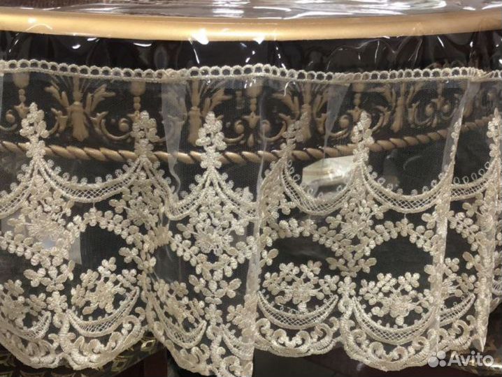 Силиконовая скатерть с кружевом (прозрачная)