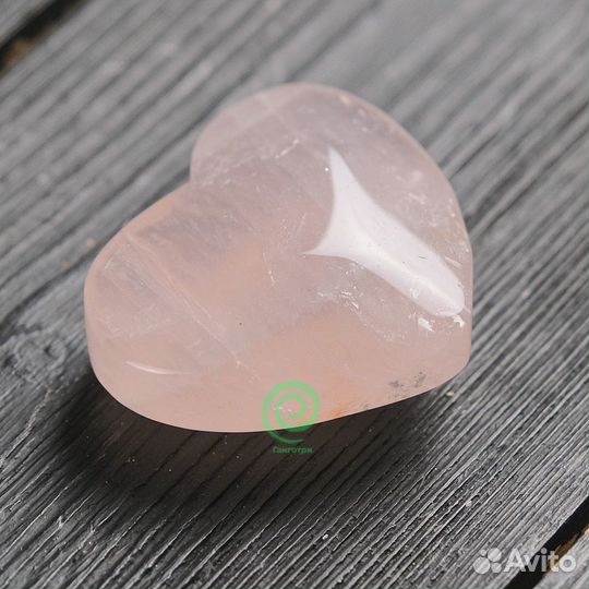 Амулет Сердце из камня Розовый кварц (62,7 гр)