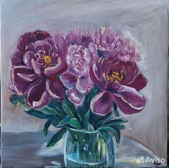 Картина маслом на холсте цветы