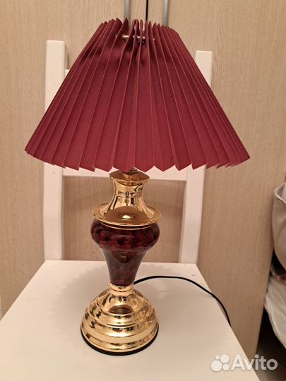 Лампа настольная с абажуром винтаж