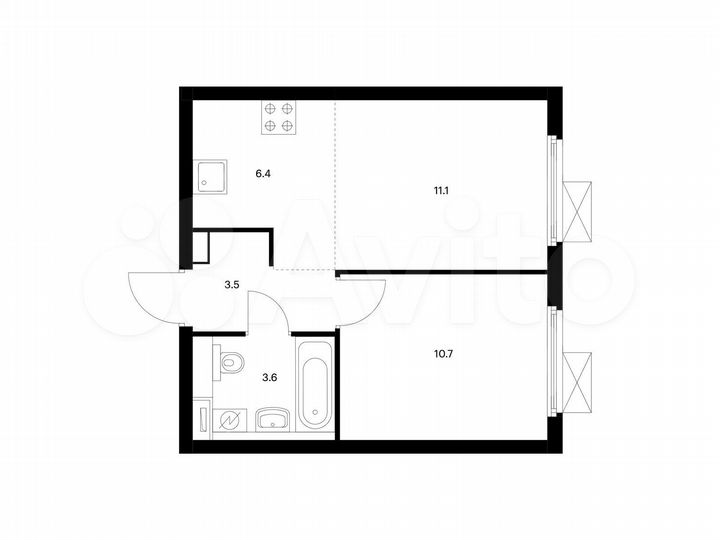 2-к. квартира, 35,3 м², 16/33 эт.