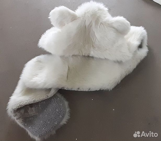 Молодёжная шапка-капюшон медведь