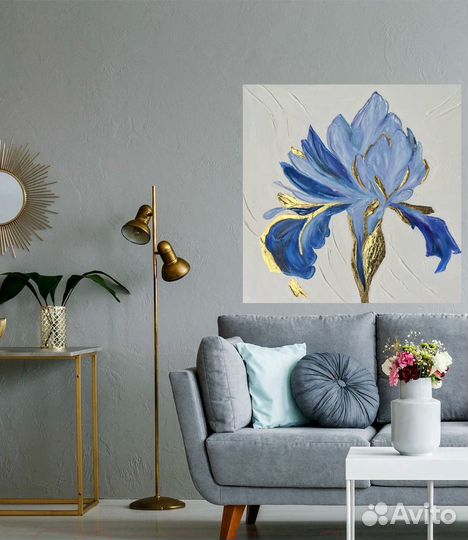 Картина, 50см на 50см, Ирис