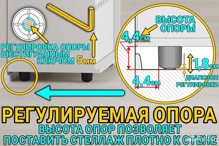 Тумба открытая 3 отдела/модульная мебель