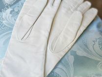 Белые кожаные перчатки Sermoneta Gloves (Италия)