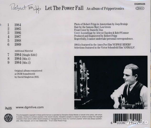 Robert Fripp - Let The Power Fall (An Album Of Frippertronics) (1 CD)