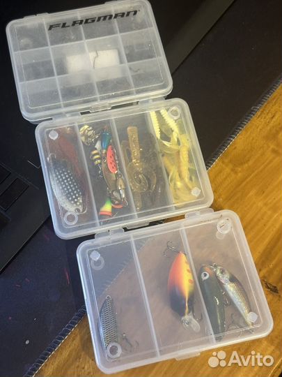 Набор воблеров, блесен, резина микроджиг