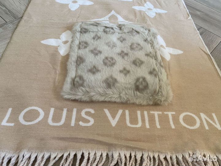Женский кашемировый шарф, бежевый Louis Vuitton
